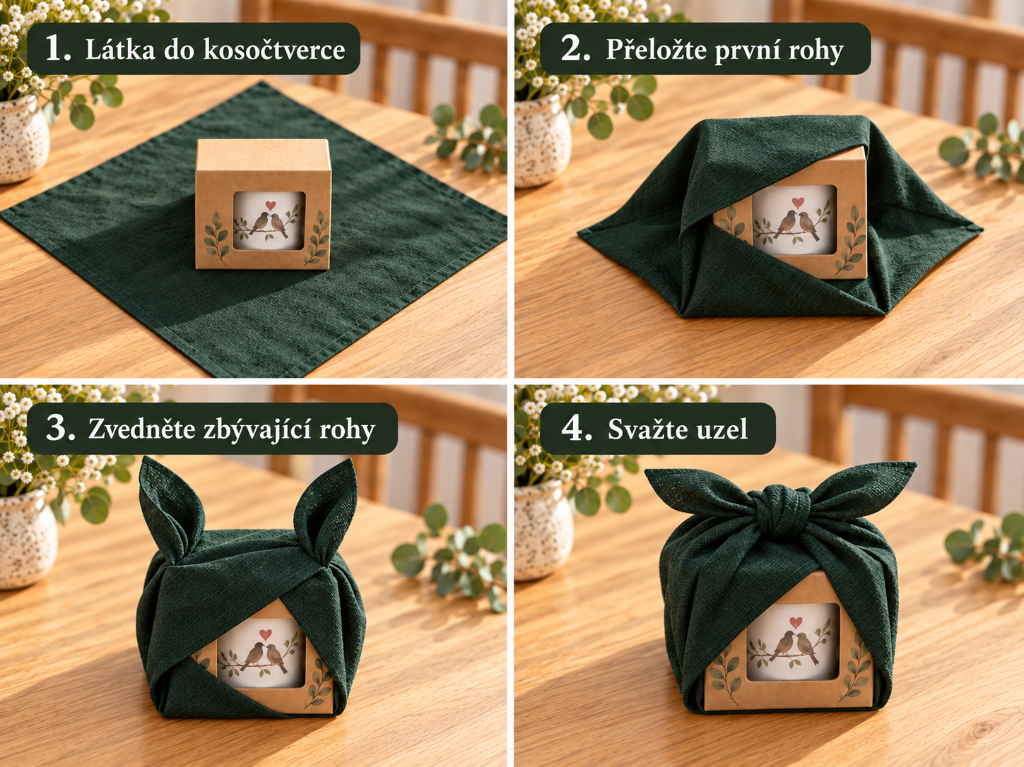 Fotonávod furoshiki krok za krokem