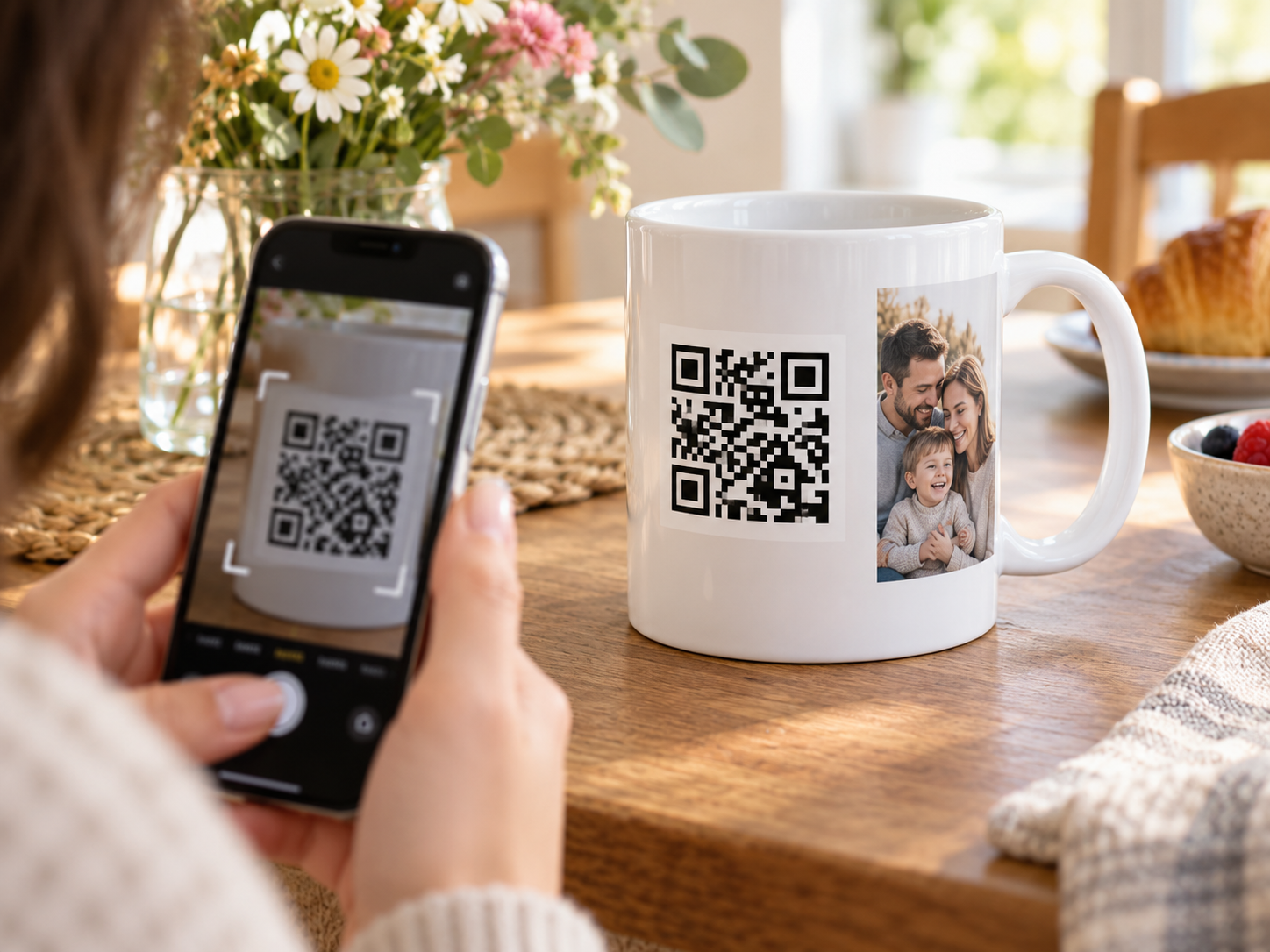 QR kód na hrnku nebo dárku: propojte potisk s playlistem, videem nebo vzkazem